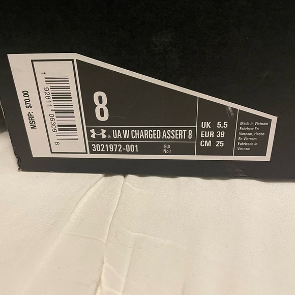 Under Armour Women's Black and White Athletic Shoes - Picture 4 of 4